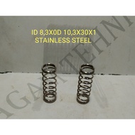PRESS SPRING ID 8.3X0D 10.3 X30X1 STAINLESS STEEL
