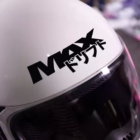 MAX ドリフト JDM Motorcycle Helmet Stickers Motocross Body Vinyl Decals Cover Scratches for LS2 ARAI SHO