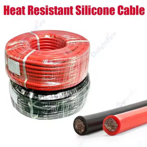 Heat Resistant Silicone Cable Red Black Electrical Wire 22 20 18 16 14 12 10 8 6 4 0 AWG Gauge for C