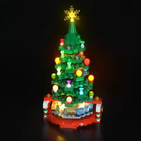 LED Lighting Set Suitable for LEGO Christmas Tree 40338 (Not Including Building Blocks)