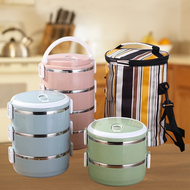 Thermal Lunch Box Baunan Stainless Steel Portable Home Insulated Meal Box Baunan ng kanin at ulam fo