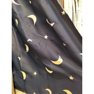 Curtain Kaison (Moon and Star) Ready Stock Langsir Satin Corak Bulan Dan Bintang