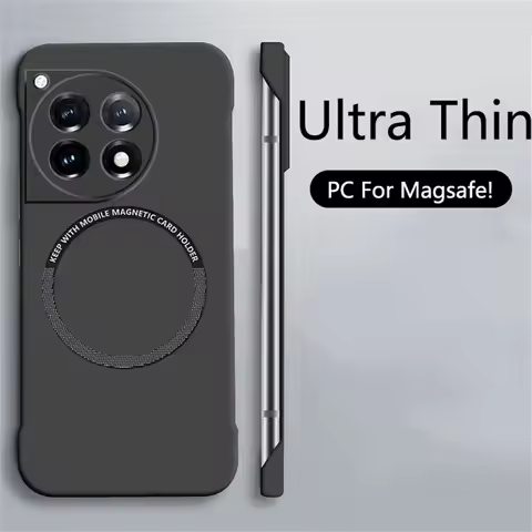 Ultra-Thin Frameless Magnetic For Magsafe Wireless Charger Case for Oneplus 12 11 10 9 Pro Ace Ace2 