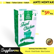 HIJAU Green Fried Chicken Bags, 50 Pieces Fried Chicken Packaging/s Fried Chicken Wrapping/s Fried C