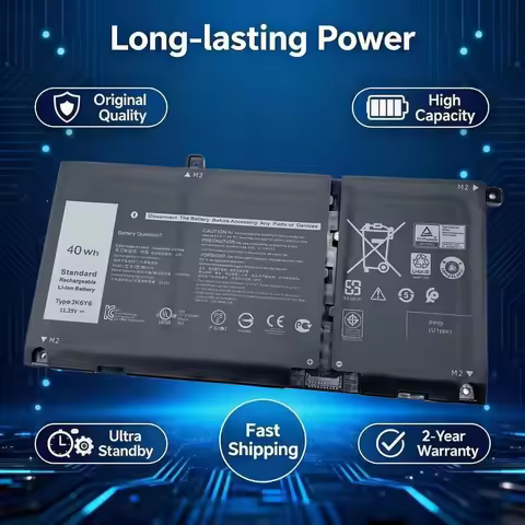 New JK6Y6 40Wh Laptop Battery For Dell 5NDNH CF5RH for Dell Latitude 3410 3510 Inspiron 5301 5400 54