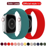 Solo Loop for Apple Watch Band 40mm 44mm 45mm 41mm 42mm 49mm Elastic Silicone bracelet iWatch series 5/4/3/SE/6/7/8/ultra Strap