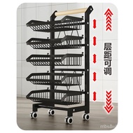 Snap-on Trolley Kitchen Trolley Floor Multi-Layer Storage Rack Fruit and Vegetables Floor Storage Rack