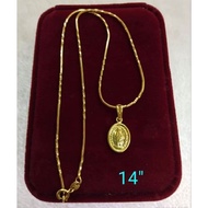 10k saudi gold chain only 14"-700