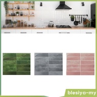 [BlesiyaMY] 10Pcs Backsplash Tiles Oil Proof Kitchen Glossy 9 x11.4inch Wall Tiles
