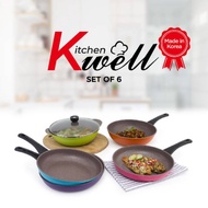 Kitchen well set of 6 Pan set