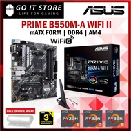 Asus Prime B550M-A WiFi II AM4 mATX Motherboard+ AMD Ryzen 5000 Series Processor (5500 5500GT 5600 5