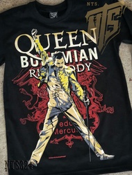 NTS 324 Queen Bohemian ROCK เสื้อยืด เสื้อวง เสื้อดำ สกรีนลายอย่างดี ผ้าหนา NTS T SHIRT S M L XL XXL