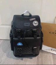 全新 Coach 男士黑色印花背包