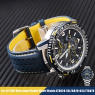 Genuine Leather Watch Strap for Citizen Watch Strap Blue Angel JY8078-52L Y8078-01L Second Generation Blue Angel Cowhide 22 23mm