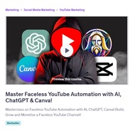 Canva Video Course-Master Faceless YouTube Automation with AI, ChatGPT & Canva | Learn Canva 2025