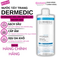 Dermedic 2 in 1 makeup remover for dry skin, moisturizing HA Hydrain3 Hialuro Micellar water H2O 500