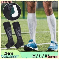 LETTER1 Sports Ankle Brace, Knitted Breathable Compression Calf Ankle Sleeves,  Anti-Collision Sports Cycling Football Socks Silicone Shin Guards Protectors