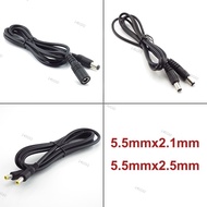 12V DC Power Extension Cable 5.5MM 2.1mm Plug Female to Male 5.5x2.5 Male to Male Adapter Cord For C