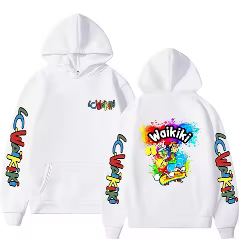 Love Graffiti Lc Waikiki Monkey Hoodie Funny Monkey Printed Sportswear Men's Fashion Street Men's Ca