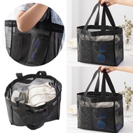 PROCURE AUCTION73ON5 Hollow Shoulder Bag Mesh Large Capacity Makeup Storage Bag Multifunctional Beach Bags Travel