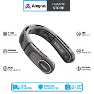 Amgras NeckFan Pro Portable Neck fan collapsible kipas mini 360° Silent Fan cooler Surround Air Outl