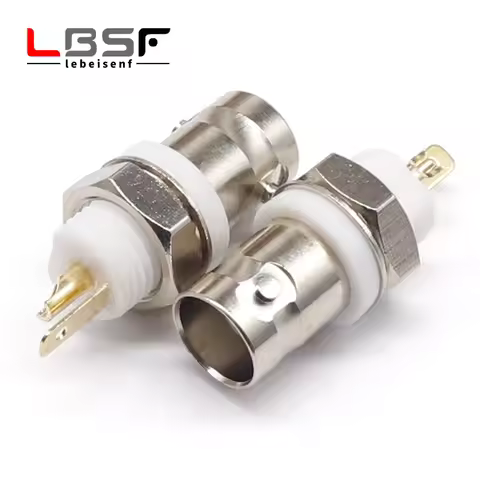 1/5/10pcs 50 ohm BNC-KY insulated white glue BNC socket Q9 female head welding panel bnc female head