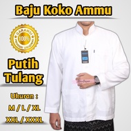 baju koko ammu putih baju koko ammu collection baju koko pria dewasa - putih tulang l