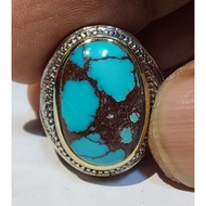 PERSIAN TURQUOISE TOSCA YOUNGbiru EST DIM 17x11x7.5 Ring 8.5