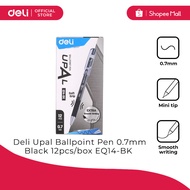 Deli EQ14-BK Upal Ballpoint Pen 0.7mm Black 12pcs/box [79EQ14-BKP12]