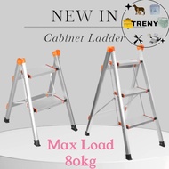 TRENY Ladder Aluminium Folding Ladder Stable Ladder Foldable Ladder 2 Step 3 Step Tangga Lipat Light