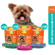 Goodest Dog Multivariant Bundle Pack of 48 Wet Dog Food Pouch (130g)