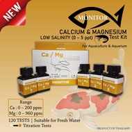 MONITOR Low Salinity Calcium Magnesium Test Kit for Aquaculture & Aquarium (120 Tests)