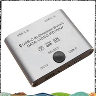 Bi Directional USB C Switch Splitter 8K USB C Switcher KVM 8K 60Hz 4K 144Hz Video for Multiple Sourc