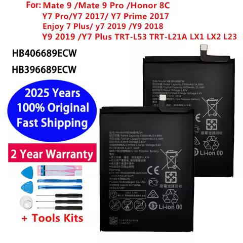 Original Replacement Phone Battery For Huawei Mate 9 Mate9 Pro Honor 8C Y9 2018 Version HB396689ECW 