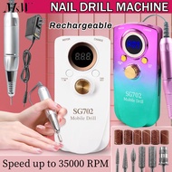 MS.W 35000RPM Nail Drill Machine Gradient Color USB Charging Polisher Nail Grinder For Nails