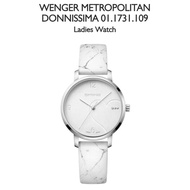 WENGER Metropolitan Donnissima 01.1731.109 Swarovski Crystal White Leather Women's Watch