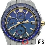 二手卡西歐 Oceanus Manta 太陽能電波腕錶，50 週年紀念款，全球限量 600 枚，型號 Oceanus OCW-S7000SS-2AJR，附原廠錶盒、保固卡、單節錶帶、鈦金屬錶殼、藍色錶