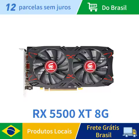 VEINEDA Video card RX5500XT 8G D6 Gaming Graphics Card with 8G/128bit/GDDR6 Memory Frequency DirectX