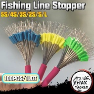 Fishing Line Stopper 100pcs/1lot Fishing Float Silicon Stopper Space Bean Rubber Stopper Fishing Con