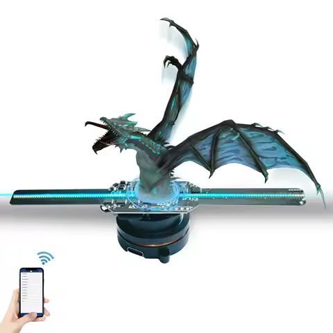 5.5 Inch 3D Hologram Fan Mobile App Control 14CM 3D Hologram Projector Advertising Display HD LED Ho