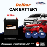 DELKOR 42B20L (38AH) Car Battery | Shop Install / Onsite Honda Fit | Honda Jazz | Kia Picanto