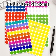 Circle Bulat Dot Self Adhesive Color Label Remark Code Gift Packaging Colour Sticker（15 sheets/pack）