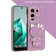 Soft Case Infinix Note 50X 5G Case Stand Holder Mirror Silicone Luxury Plating