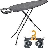Ironing Board with Iron Rest, Iron Board with 3 Layers Extra Thick Cover, Compact and Space Saver Foldable Ironing Board, Adjustable Height, Easy Storage with Smart Hanger and Lightweight Design