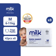 [BUNDLE] MILK Baby Diaper Yoga Pants M336 L288 XL240 XXL192 (8 packs)