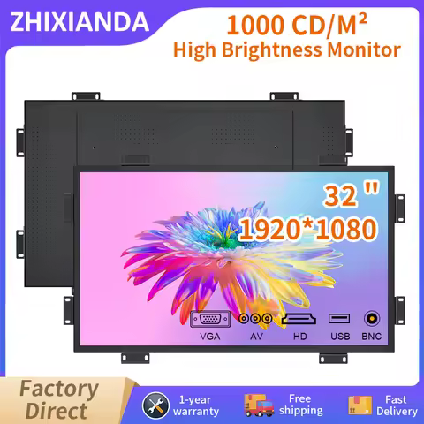 Sunlight Readable 1000 Nits 32 Inch 1920*1080 Open Frame Industrial Monitor Capacitive Touch Screen 