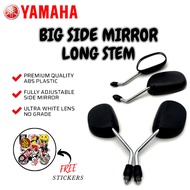 YAMAHA Ego Solariz BIG SIDE MIRROR CHROME STEM LONG STEM TYPE Designs 1 PAIR accessories..