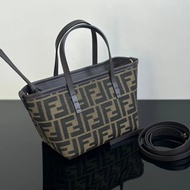 F Fendi tote bag FF Presbyopic mini Tote Bag Zucca Vintage brown crossbody women's Fendi handbag, Fe
