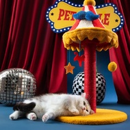 【貓抓柱】Petsville派思維 旋轉木馬貓抓柱 - 貓抓