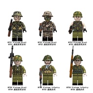 Military War Series Big Head Soldier Vietnam War US Army Infantry Infantry Assembled Building Block 